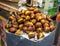 Freshly roasted chestnuts vendor cart in New York