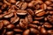 Freshly roasted coffee beans create an aromatic and textured background