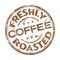 Freshly roasted coffee rubber stamp