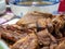 Freshly roasted succulent beef brisket chunks, served on a plate as a catering concept