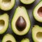 Freshly sliced avocado showcased in high resolution detail