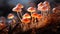 Freshness and beauty in nature close up of a yellow toadstool generated by AI