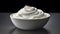 Freshness in a bowl creamy yogurt, whipped cream, and mousse generated by AI
