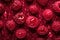 freshness and detail of raspberries with water drops in elegant atmosphere, Generative AI