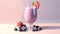 Freshness in a glass strawberry milkshake, healthy, organic, gourmet, refreshing generated by AI