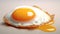 Freshness and heat create a gourmet fried egg meal generated by AI