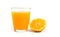 Freshness orange juice in clear glass