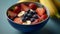 Freshness and sweetness in a bowl of fruit generated by AI
