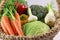 Freshness vegetables in a basket