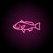 Freshwater drum neon icon. Simple thin line, outline vector of fish icons for ui and ux, website or mobile application