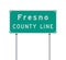 Fresno County Line road sign