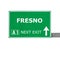 FRESNO road sign isolated on white