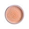 Friable powder for the face in the box isolated on white. Sample of cosmetic.