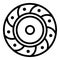 Friction clutch icon, outline style