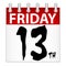 Friday 13th Calendar Icon