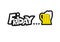 Friday beer symbol