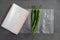 Fridge bag,healthy food storage bag, locked refrigerator bag and green peppers