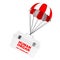 Fridge Box for transporting Human Donor Organs flying on Red and