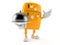 Fridge character holding catering dome