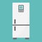 Fridge flat icon, refrigerator and appliance