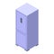 Fridge food storage icon, isometric style