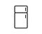 Fridge freezer refrigerator condenser icon line black on white background