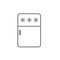 Fridge icon. refrigerator simple symbol. Vector fridge