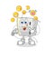 Fridge laugh and mock character. cartoon mascot vector
