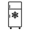 Fridge Vector Icon. Freezer illustration symbol. refrigerator symbol or logo.