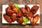 Fried barbecue chicken wings