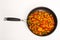 Fried bell peppers on a white background