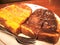 Fried bread with sweetened condensed milk