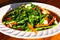 Fried Cantonese lettuce, Asian Chinese Cooking Style Stir Fry Vegetable.