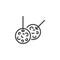 Fried cheese balls line icon