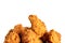 Fried chicken or crispy kentucky isolted on white background. Delicious hot meal with fast food