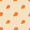 Fried chicken leg in seamless pattern, tasty fast food