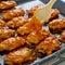 Fried Chicken New Orleans.sweet and spicy on tray ready to serve