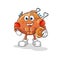 fried chicken playing rugby character. cartoon mascot vector