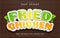 Fried chicken text effect cartoon style