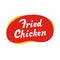 Fried Chicken vector inscription