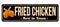 Fried chicken vintage rusty metal sign