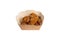 Fried chicken wings in batter in a package on a white background isolated for advertising. juicy chicken. fast food