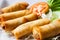 Fried Chinese Traditional Spring rolls food