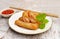 Fried Chinese Traditional Spring rolls food