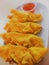 Fried Crispy dumplings  freshness gold  with plum sauce