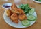 Fried, crispy tofu. Vegetarian food in China and Vietnam.