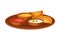 Fried Dumplings with Sauce as Indian Dish and Main Course Served on Plate and Garnished with Herbs Closeup Vector