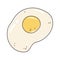 Fried egg breakfast fresh nutrition healthy food isolated icon design