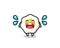 Fried egg cartoon illustration with crying gesture