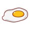 Fried egg food japanese menu cartoon isolated icon